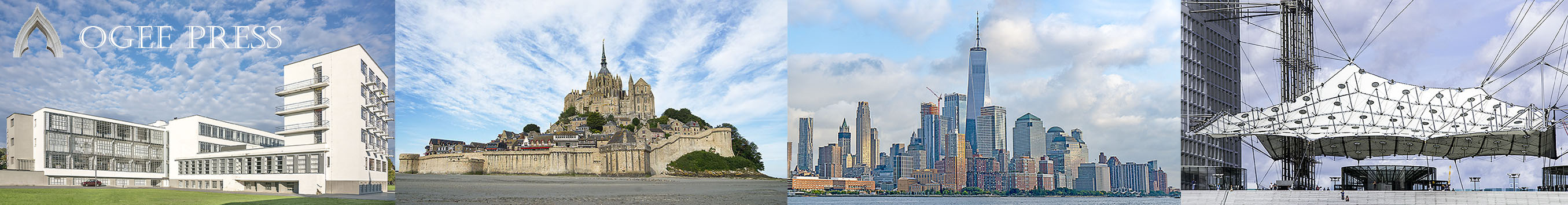 Website header Bauhaus Mont st Michel NY Financial District Grande Arch